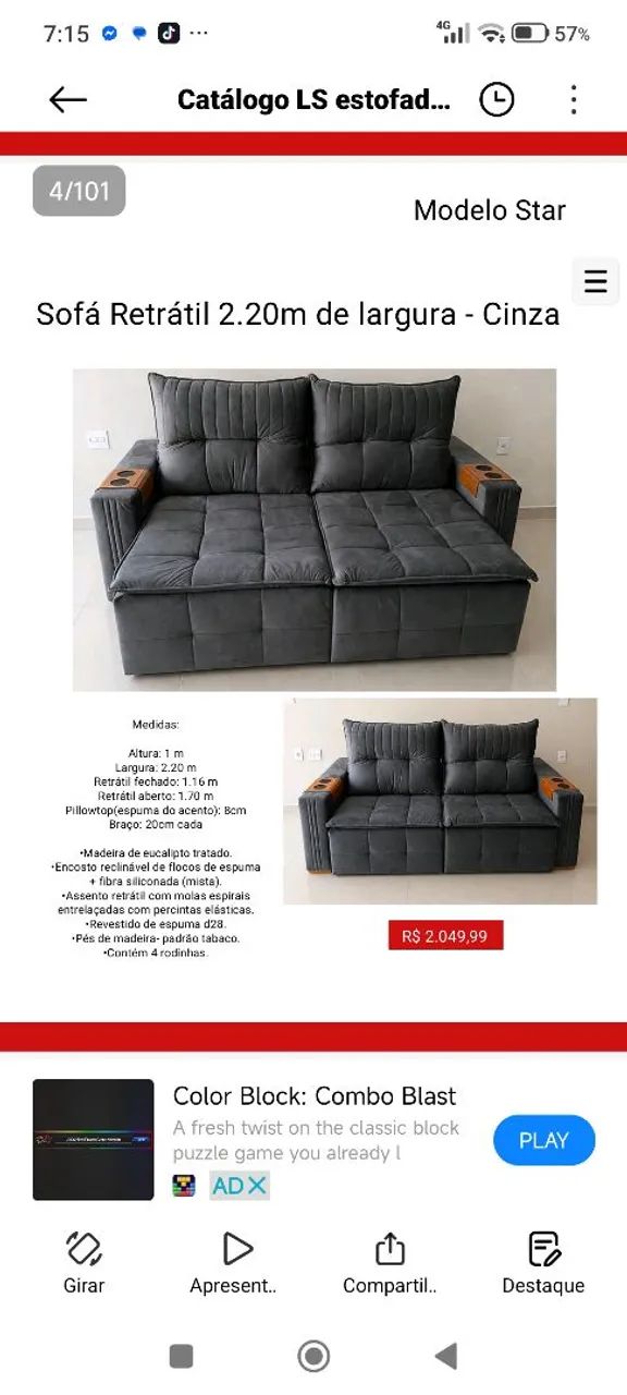Sofá retrátil e reclinavel - Foto 5