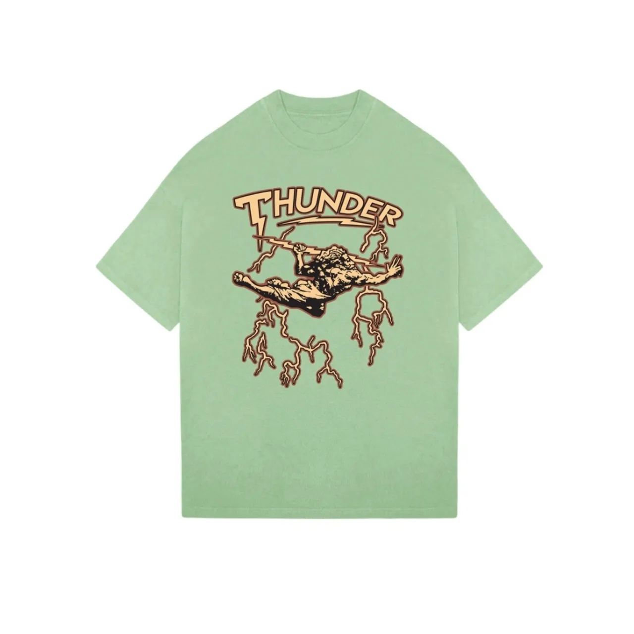 [USADA 1 VEZ] Camiseta Thunder God verde - M - Foto 2