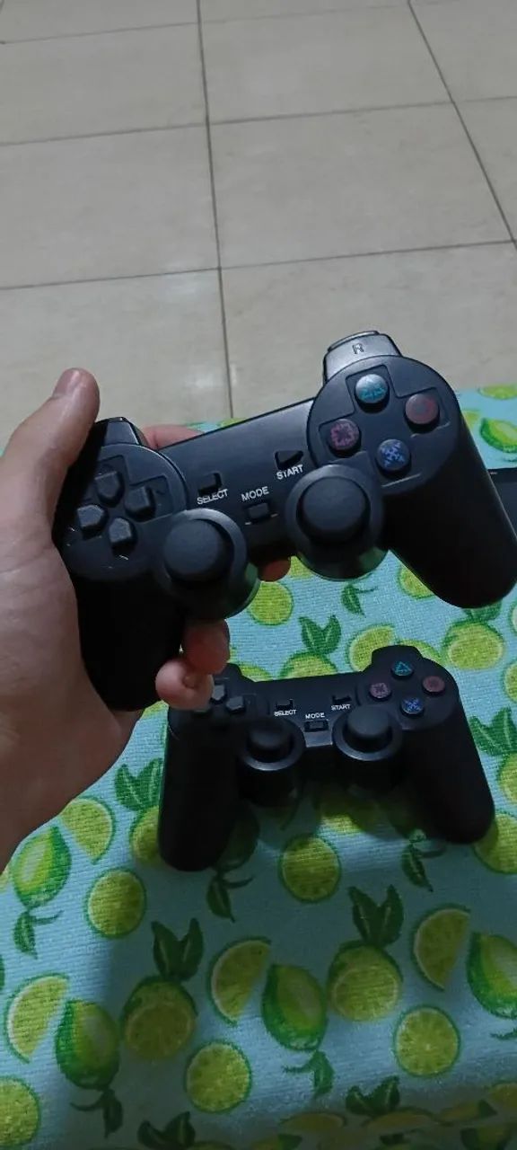 Kit com 2 Controles para PlayStation 2 - Completo! - Foto 3