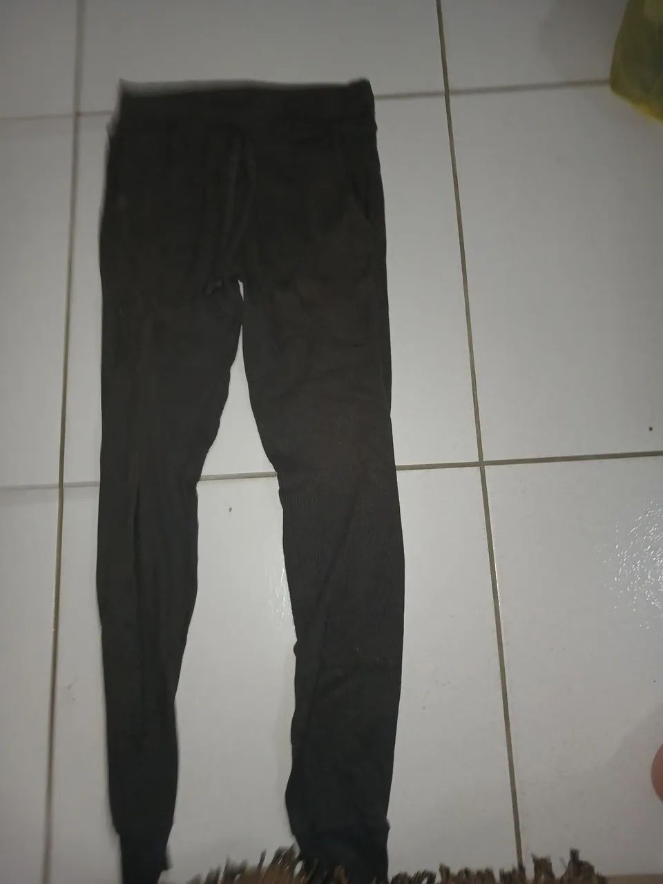 Calça feminina preta de Algodão 