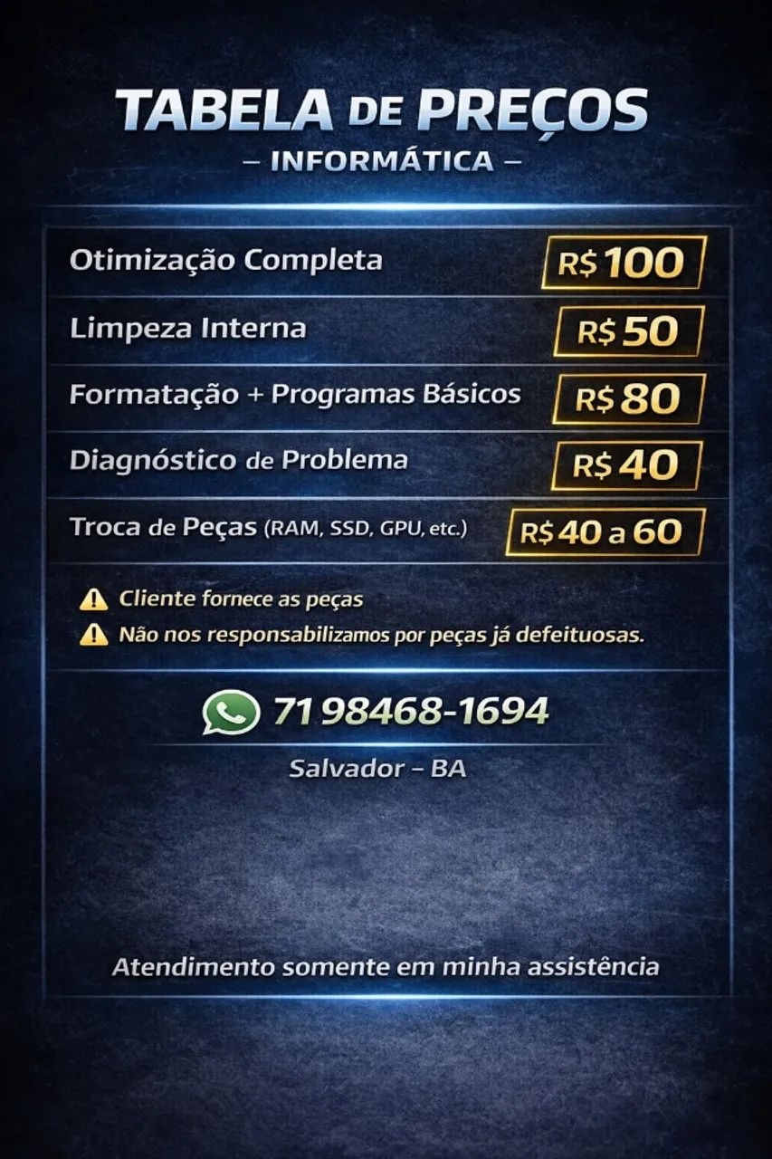 PC Lento ou com Problema? Técnico em Salvador Resolve! - Foto 2