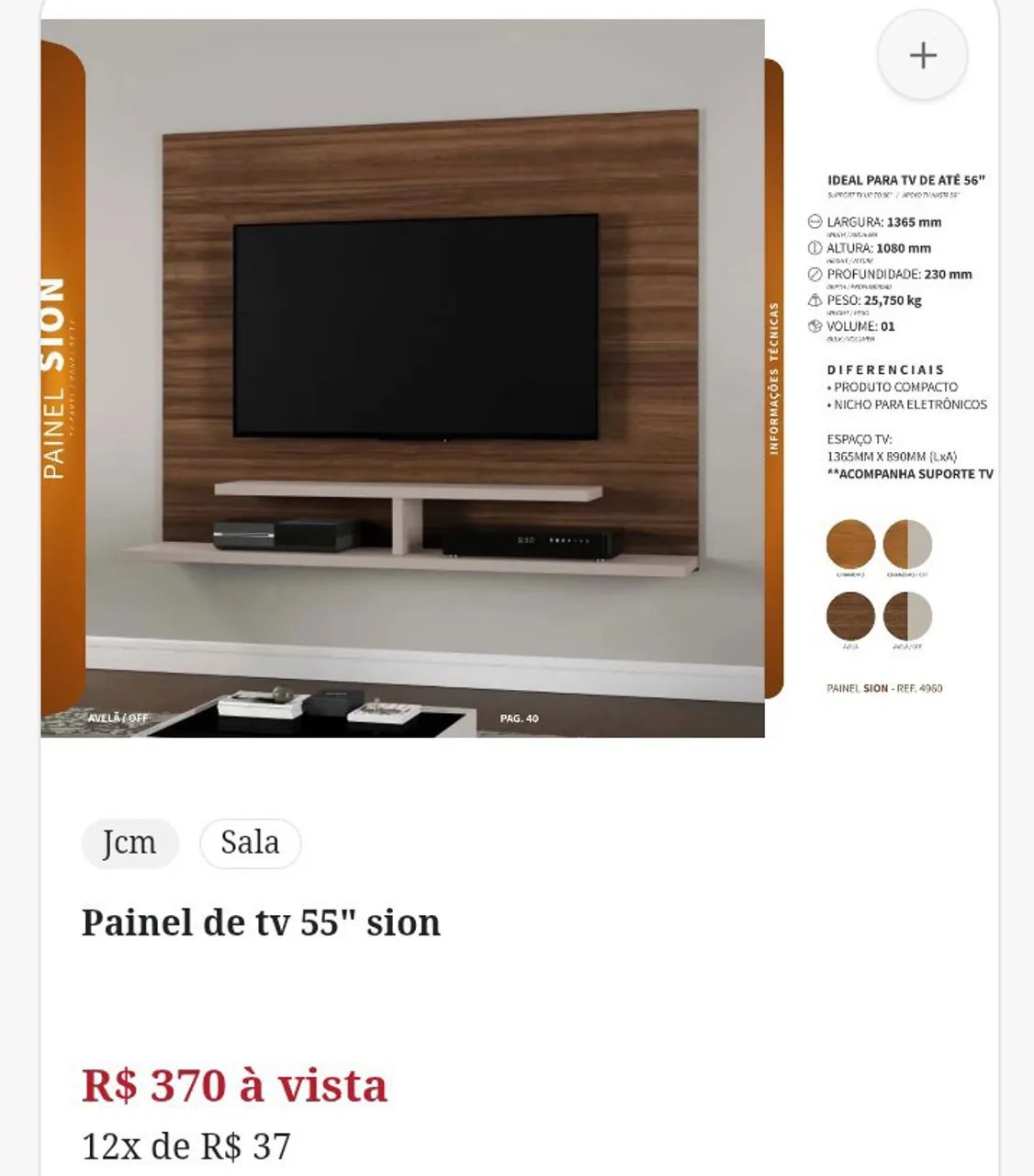 PAINEL TV 55 POLEGADAS 