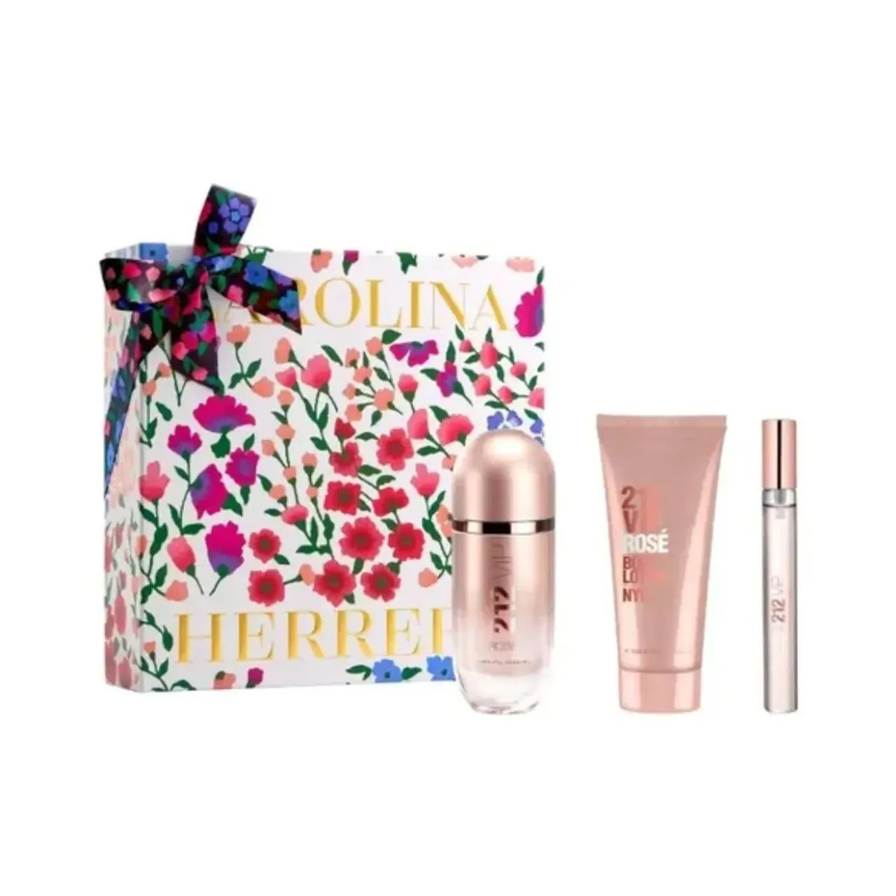Kit 212 VIP Rose 80ml + 100ml Hidratante + 10ml 