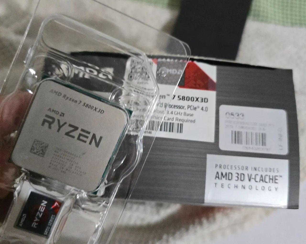 Processador AMD Ryzen 7 5800X3D- 3D V.Cache. Completo + Caixa. 100