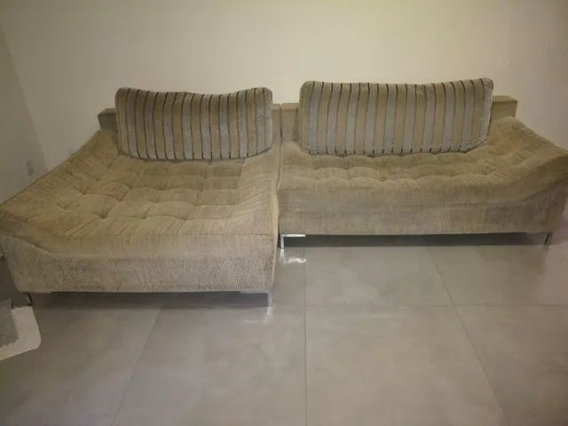 Sofa  com Chaisy, em linho medindo 3,10 - super barato!!! - Foto 3