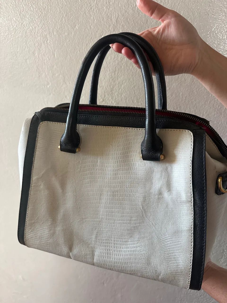 BOLSA DE COURO BRANCA - Foto 2