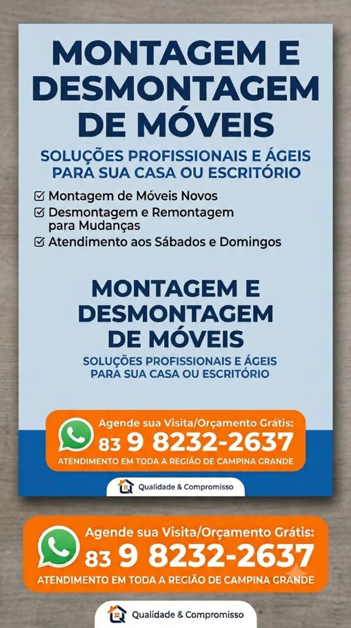 Montagem e desmontagem de móveis 