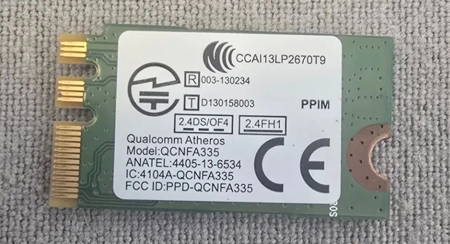 Placa de wi-fi e Bluetooth, Qualcomm Atheros QCFA335, Lenovo Yoga 500 14 polegadas