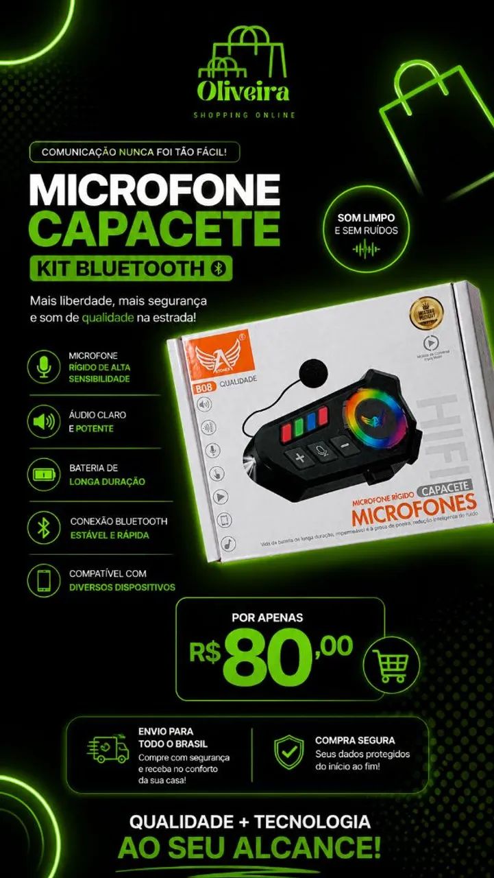 Fone para capacete - Foto 2