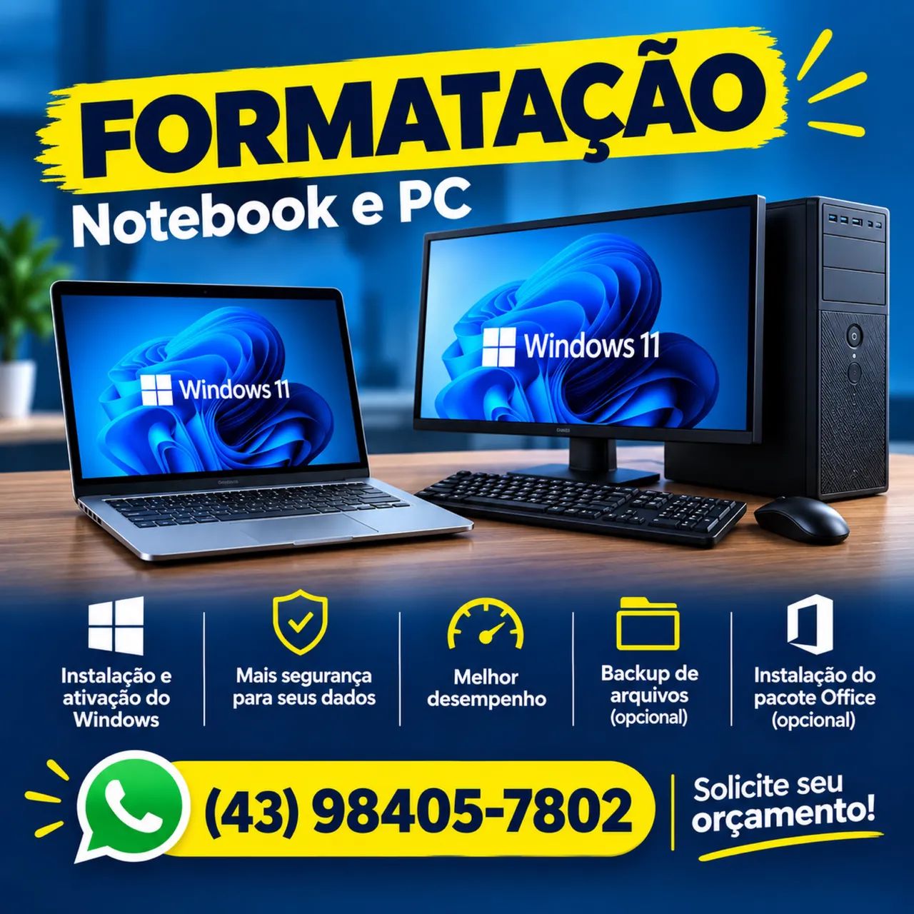 Formatação de Notebook e Desktop