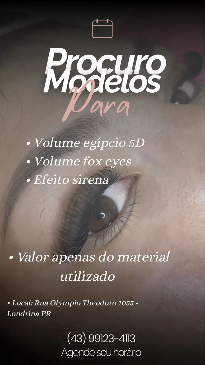 Procuro modelos para extensão de cílios em Londrina ?