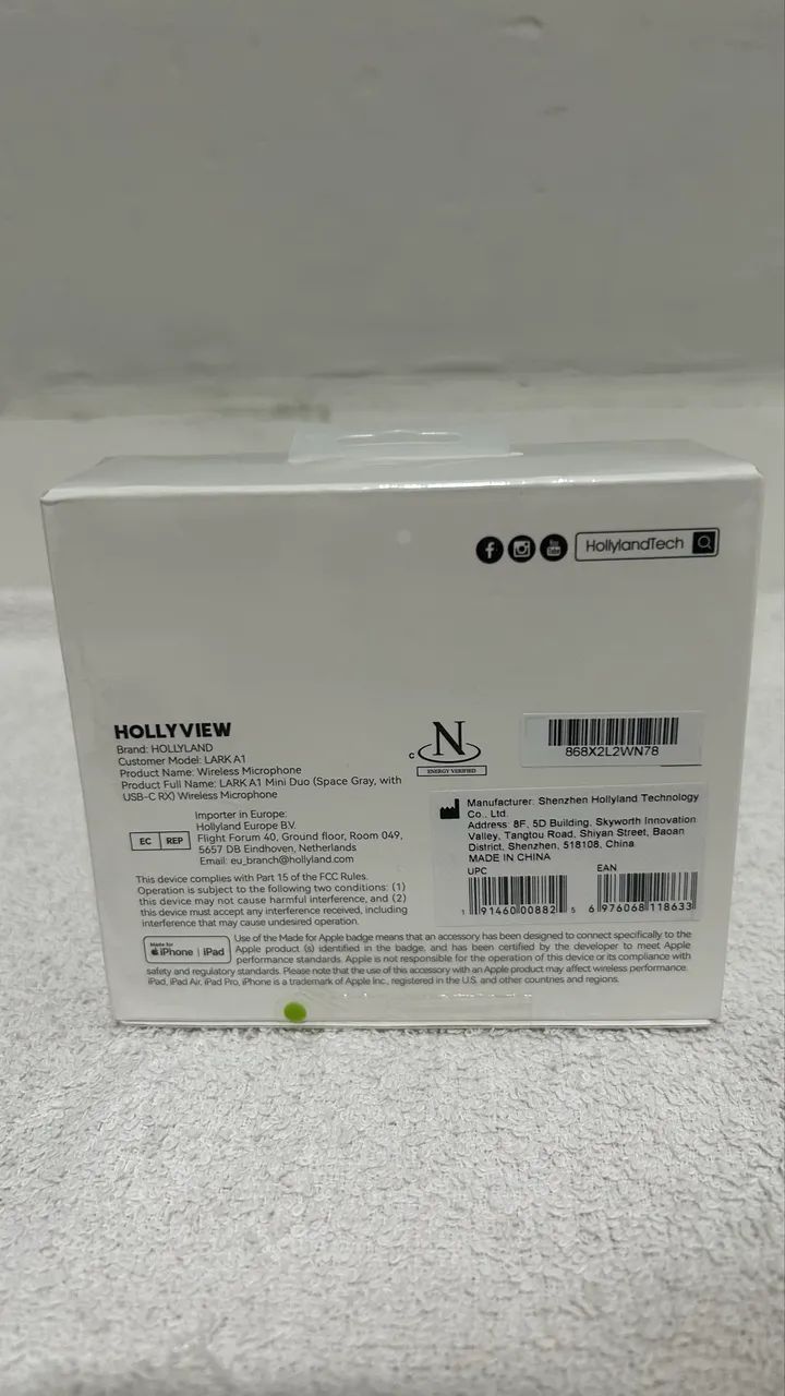 microfone hollyland lark a1 usb-c - Foto 2