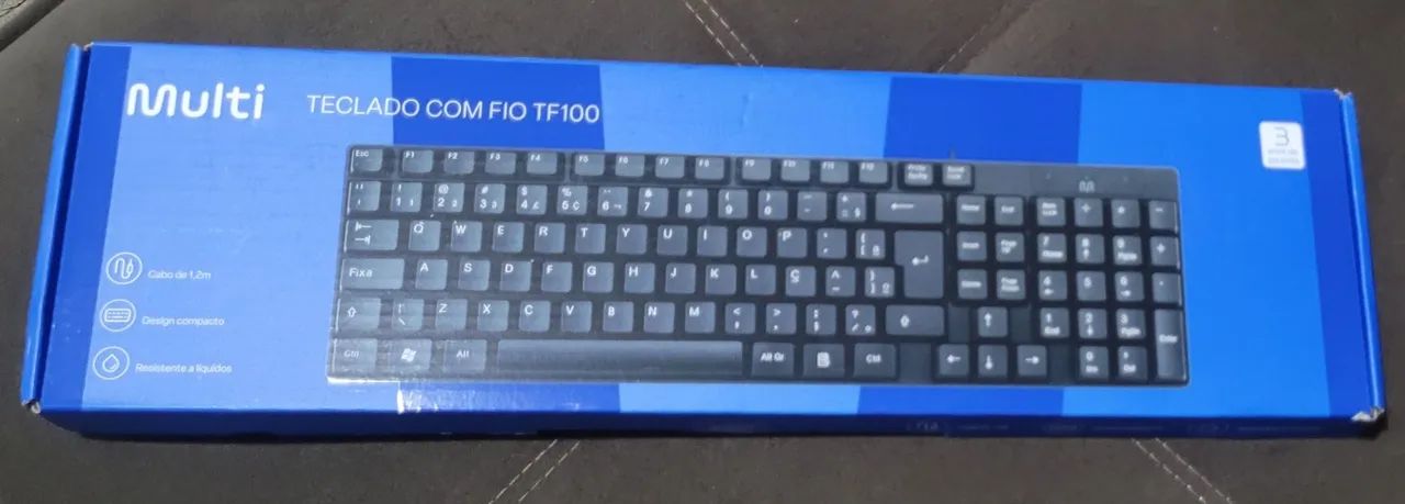 Teclado Basico Slim Preto Usb Multilaser Tc193