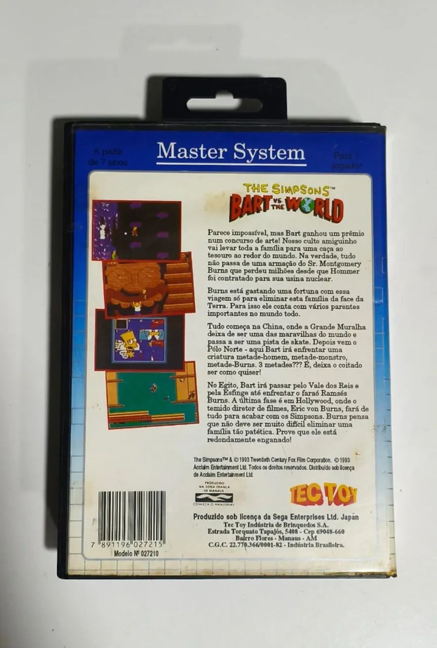 The Simpsons Bart Vs The World Master System - Foto 2