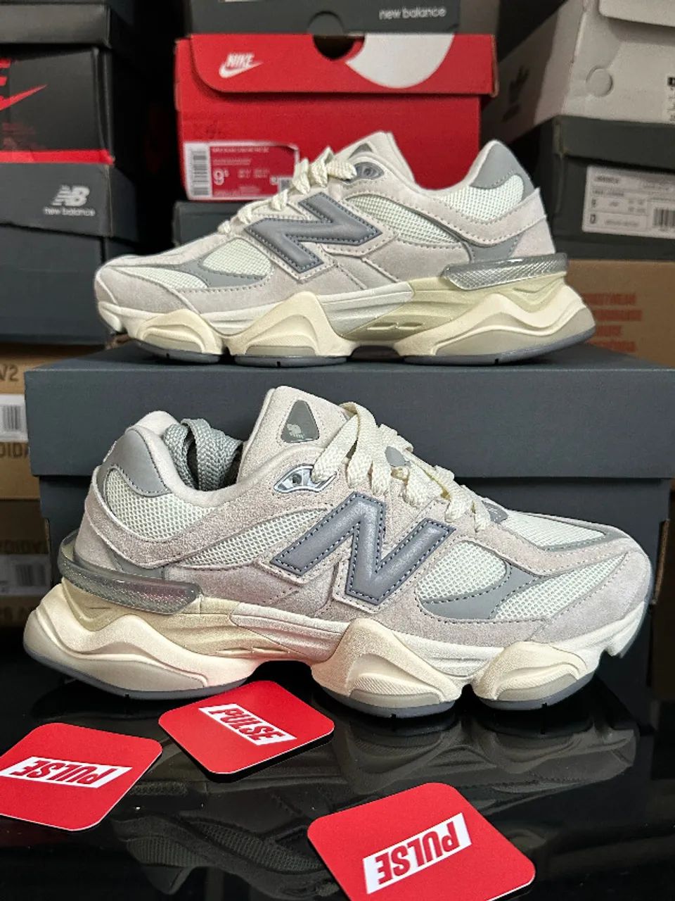 Tênis New Balance 9060 Sea Salt Concrete - tamanho 37BR, original