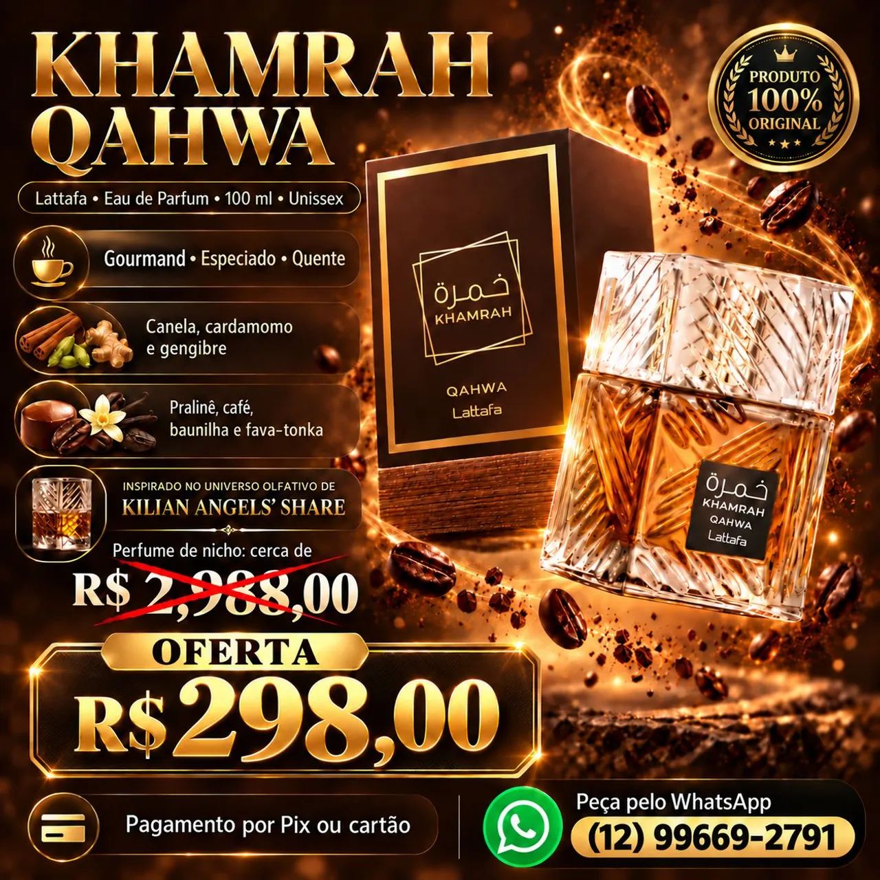 Lattafa khamrah Qahwa 100% original 