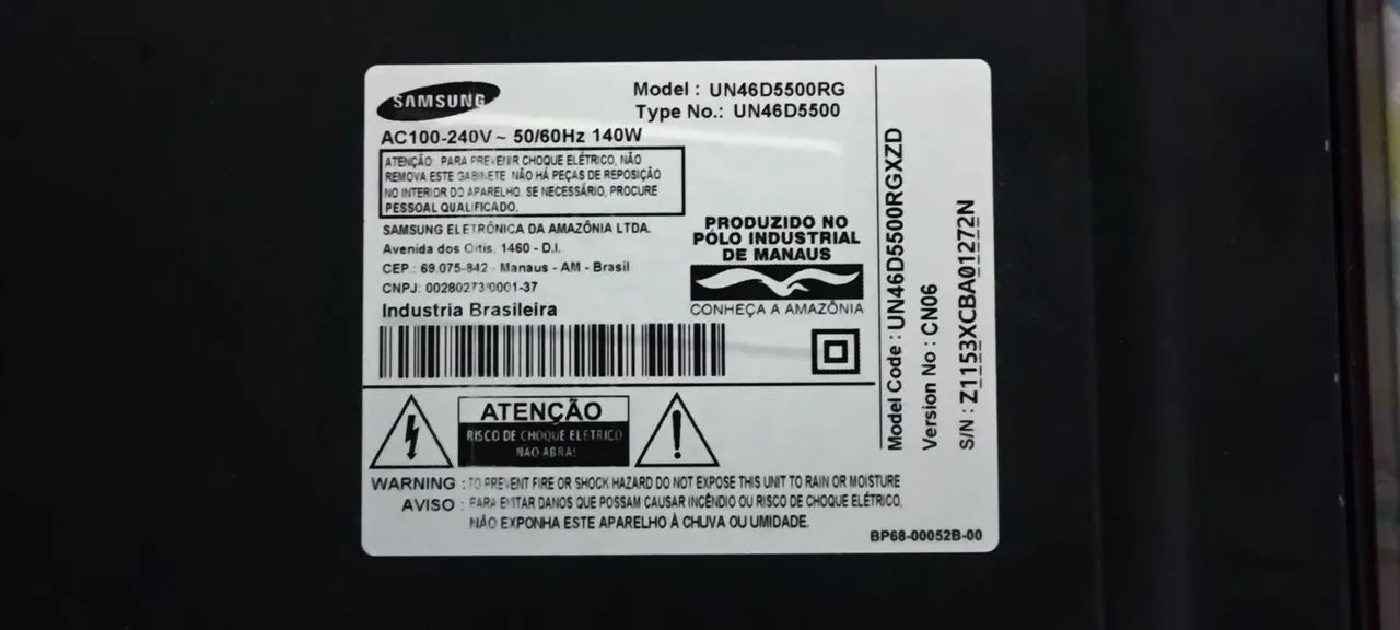 Smart tv Samsung 46 polegadas - só troca placa principal  - Foto 2