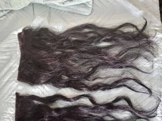 Mega har cabelo humano  preto 55 cm 6 - Foto 4