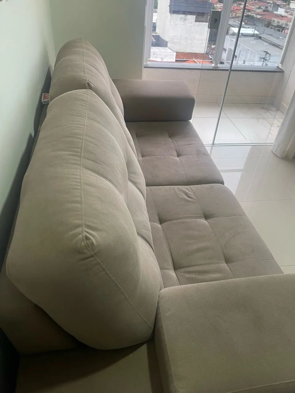 SOFÁ BEGE ALTA QUALIDADE  - Foto 4