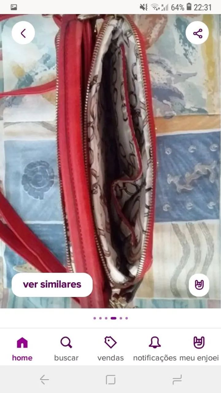 Bolsa Veryrio vermelha  - Foto 3