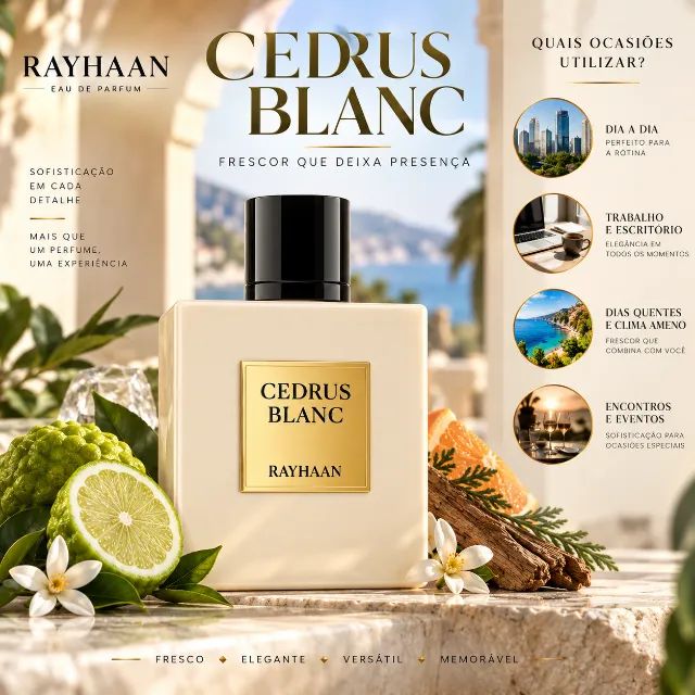 Perfume Rayhaan Cedrus Blanc 100ml Lacrado - Foto 5