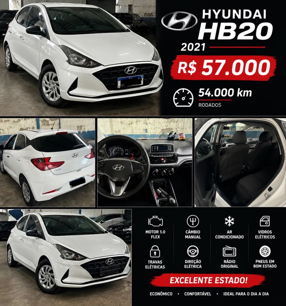 Hyundai Hb20 HB20 Sense 1.0 Flex 12V Mec. 2021