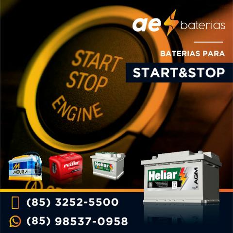 Bateria 60Ah Moura e Heliar para veículos start stop