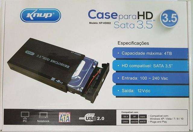 Case Gaveta 3.5 Externa Hd Sata Desktop Pc Knup - Foto 3