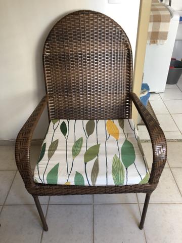Conjunto de cadeira em vime - Foto 2