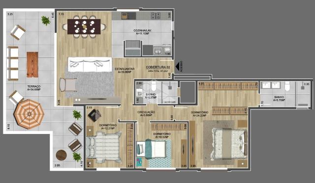 Apartamento à venda com 3 dormitórios em Centro, Garibaldi cod:9915448 - Foto 5