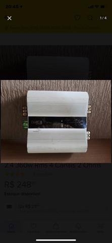 Módulo Amplificador Banda Voxer 2.4 360w Rms 4 Canais 2 Ohms