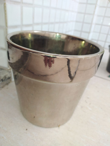 Jarro para plantas prata lindo Ubá ou Jf