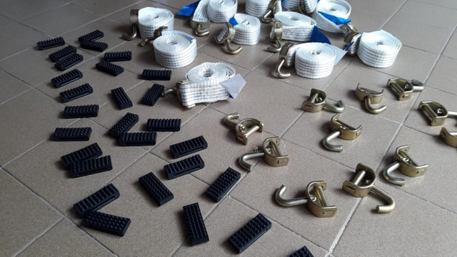 R$ 58 Cinta de fixação tipo cegonha, p/ serviços profissionais de amarração de automóveis - Foto 14