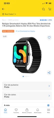 Relogio Inteligente Smartwatch Haylou Masculino 100%original