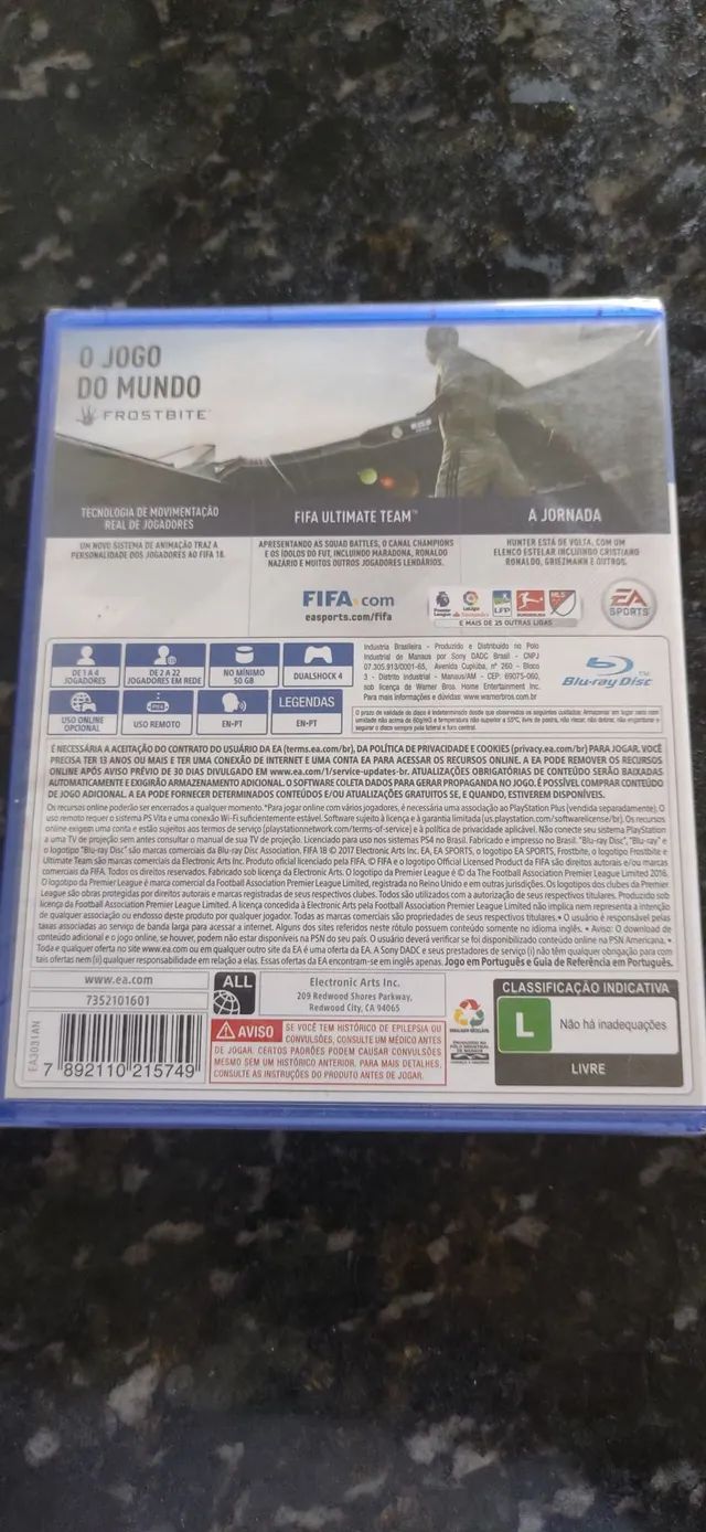 FIFA 18 ps4 lacrado  - Foto 2