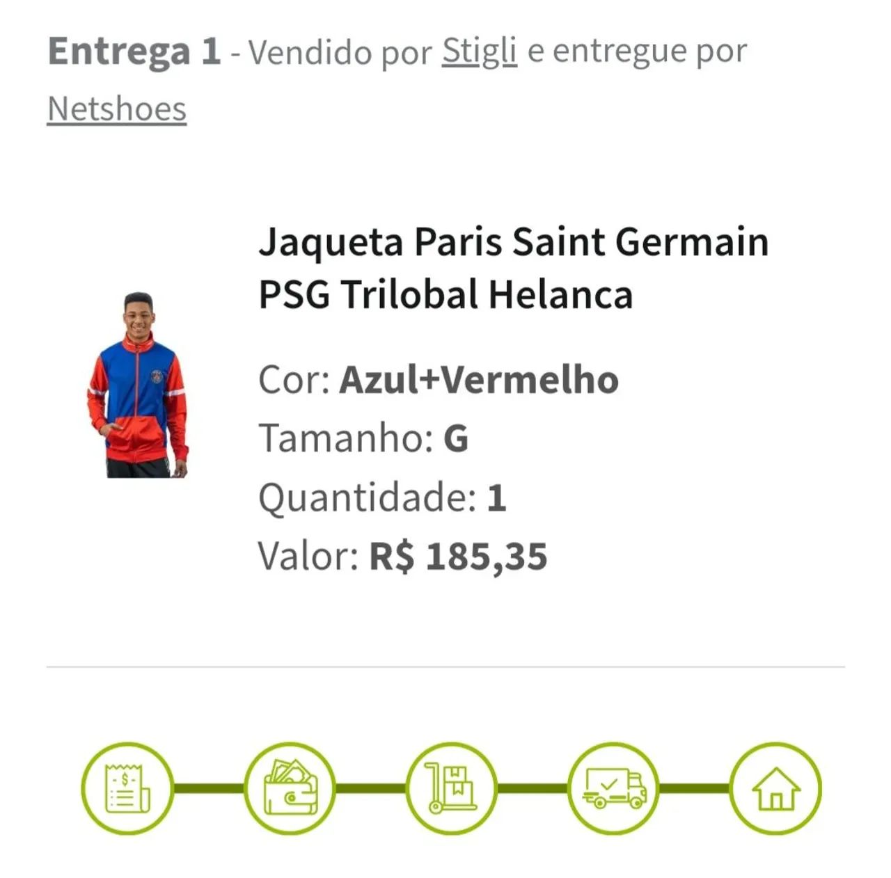 Jaqueta Paris Saint Germain PSG Trilobal Helanca - Foto 6