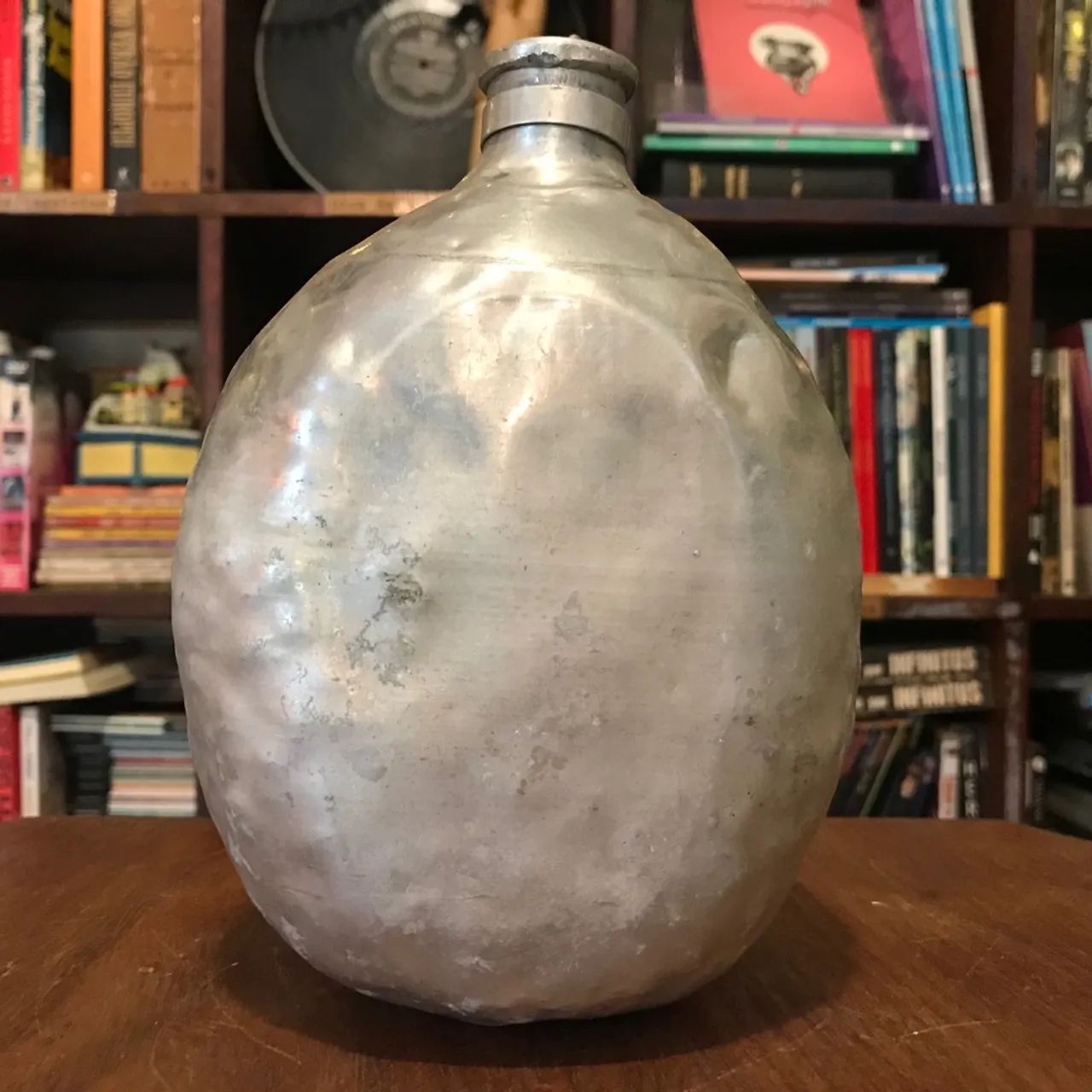 Antigo Cantil de camping, em alumínio - Foto 2