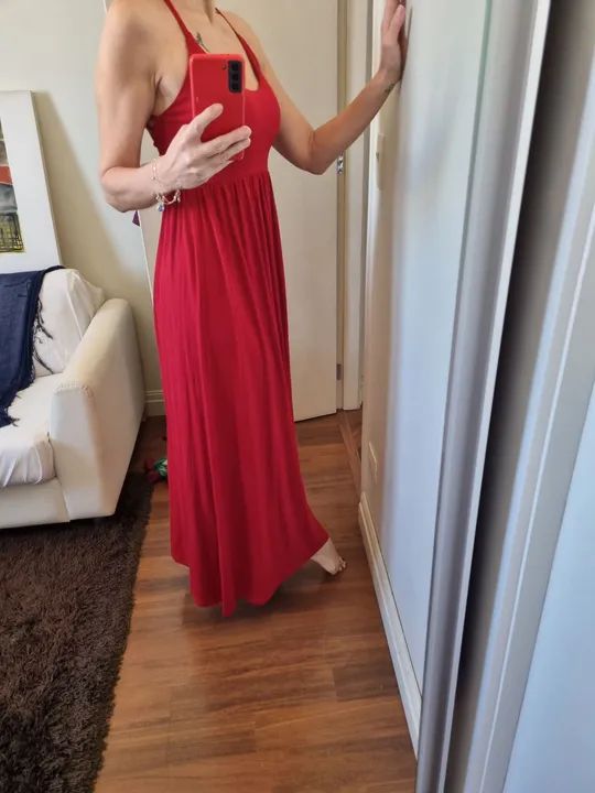 vestido alfaiataria novo longo, detalhes nas costas, p - Foto 2