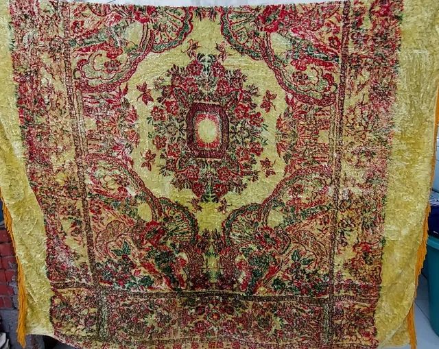 colcha de Veludo Italiana rara