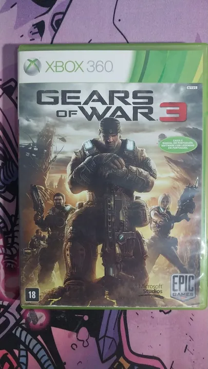 Jogo XBOX 360 GEARS OF WAR 3 perfeito estado