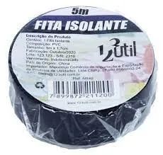 Fita Isolante Em Rolo Preta De 5 Metros Para Eletricista - 123 Útil  Ficha Técnica: Produt