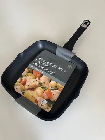 Frigideira Grill Antiaderente Compatível com Fogão de Indução 