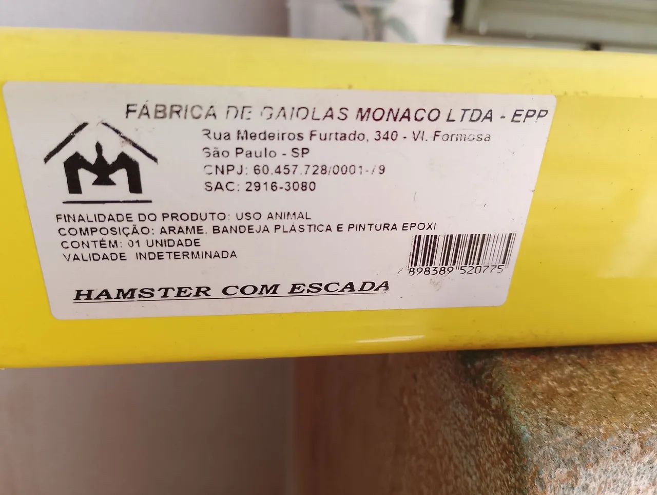 Gaiola para roedores