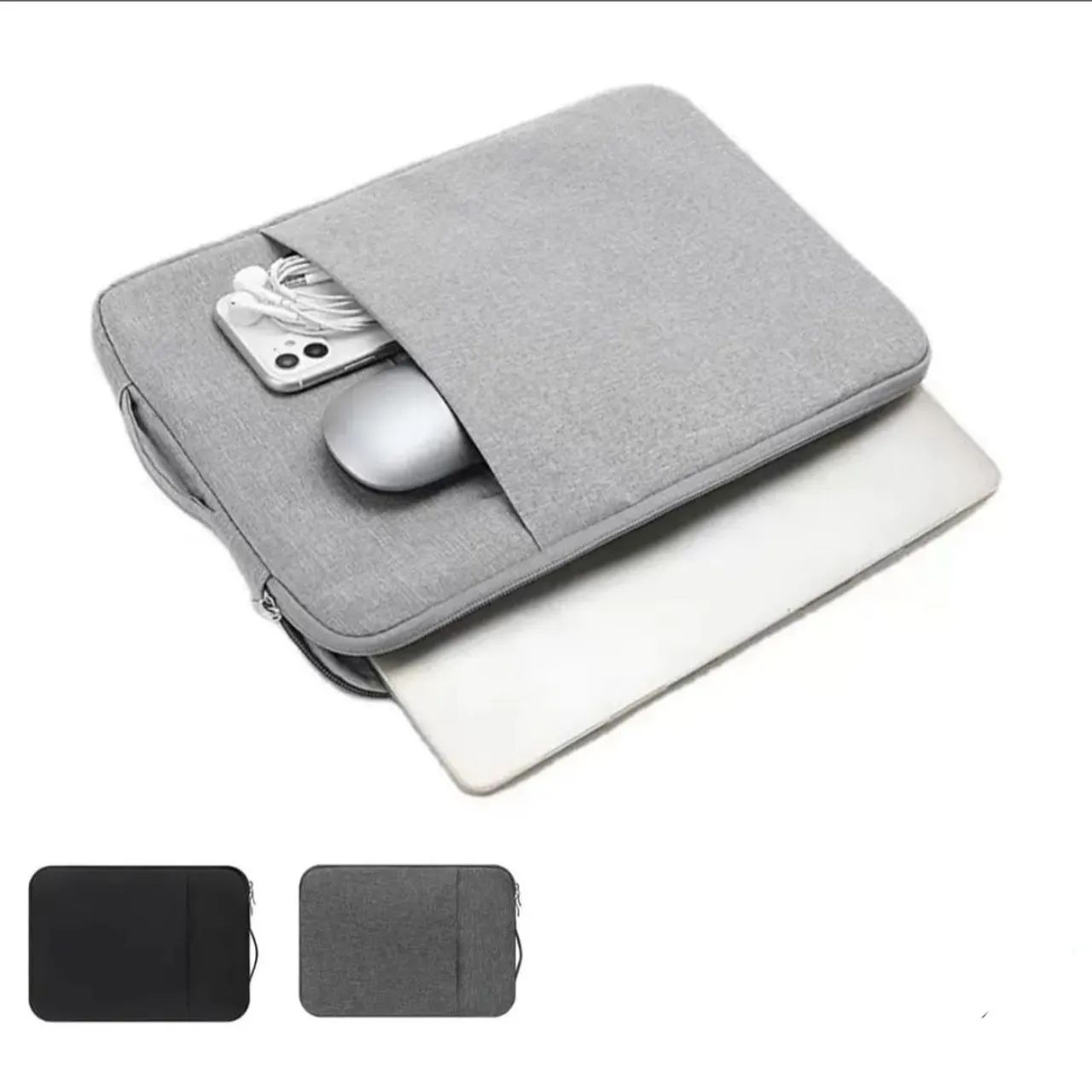 Capa bolsa para Macbook Notebook 13" polegadas(Preto/Cinza)