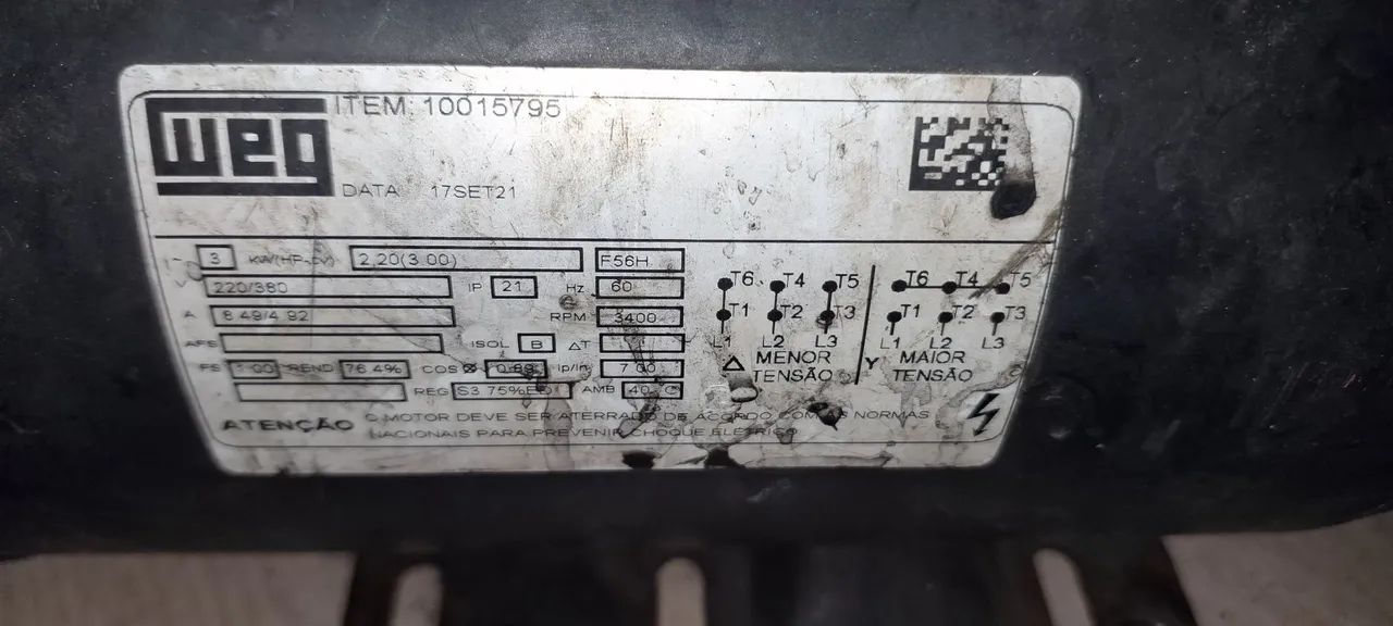 Motores Elétricos WEG alta trifásico  - Foto 3