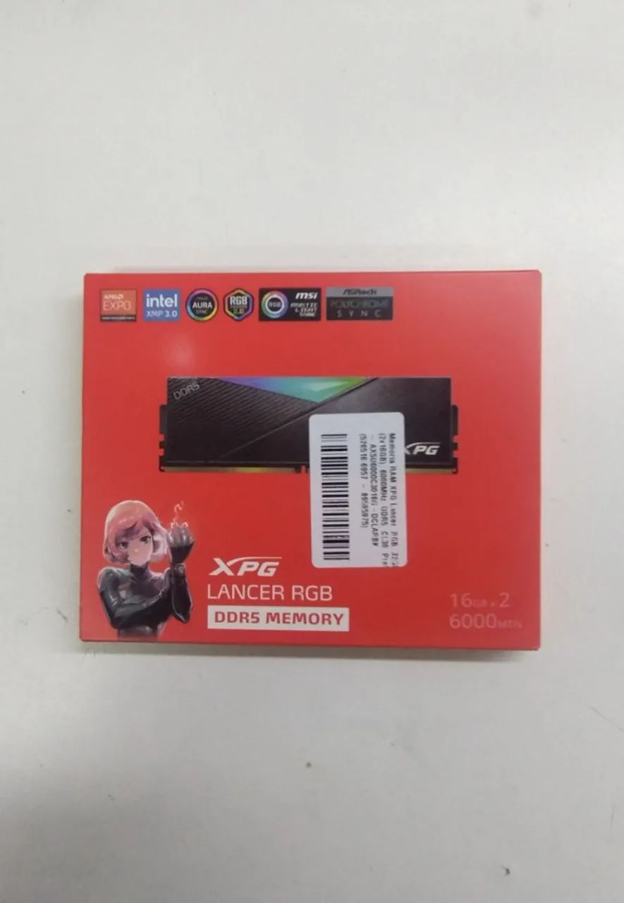 XPG Lancer RAM Memory, RGB, 32GB (2x16GB), 6000MHz, DDR5, CL30, Black - with warranty and invoice64231150477827121