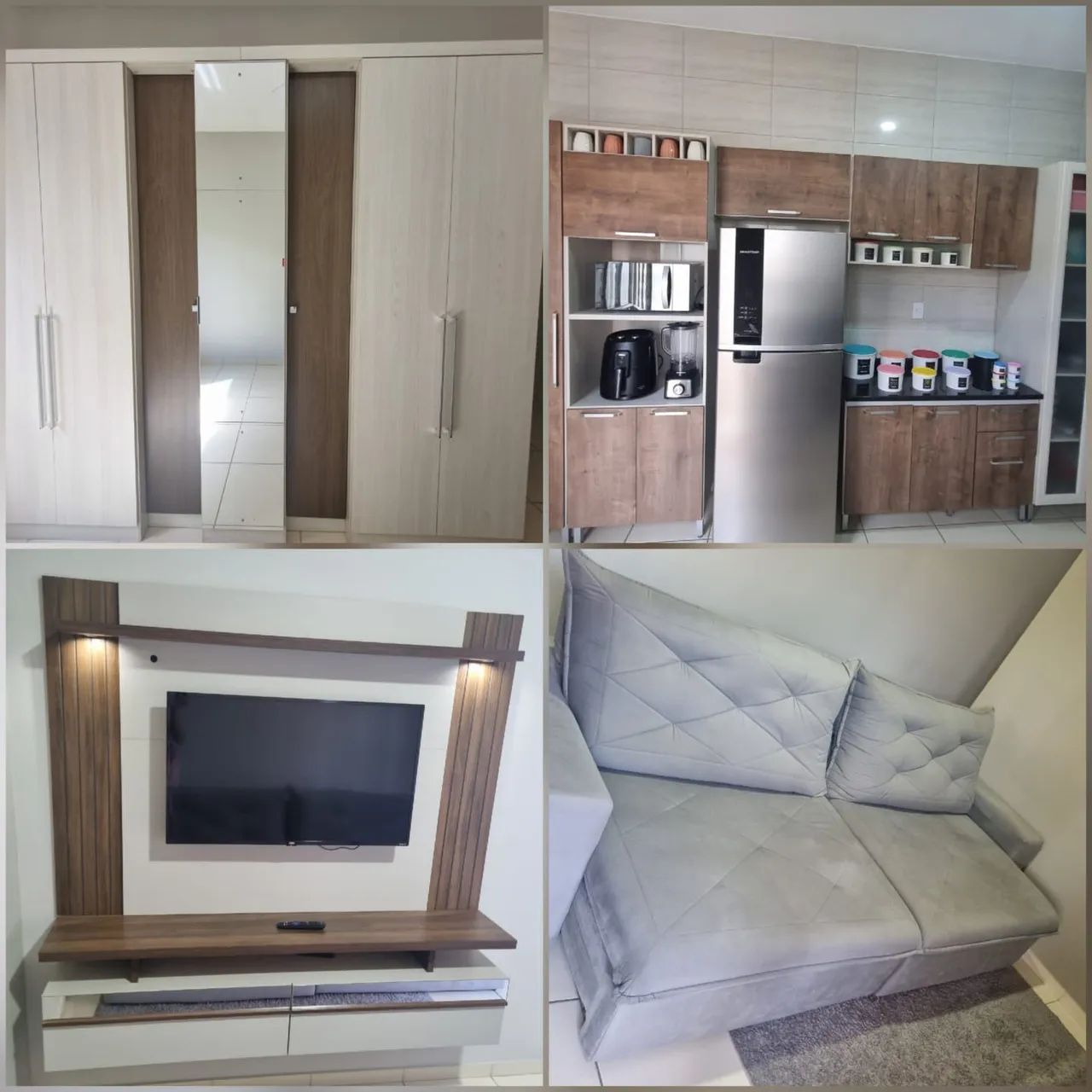 Vendo Painel, Sofá, Armário e guarda roupas 