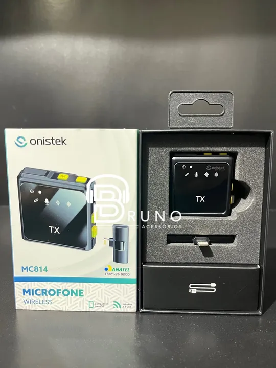 Microfone Sem Fio Lapela IPhone - Wireless para Celular e PC