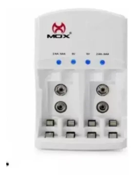 Carregador de Pilhas + 4 Pilhas Aaa Palito Mox Mo-cp52 1000mah Novo Loja Coimbra  - Foto 4