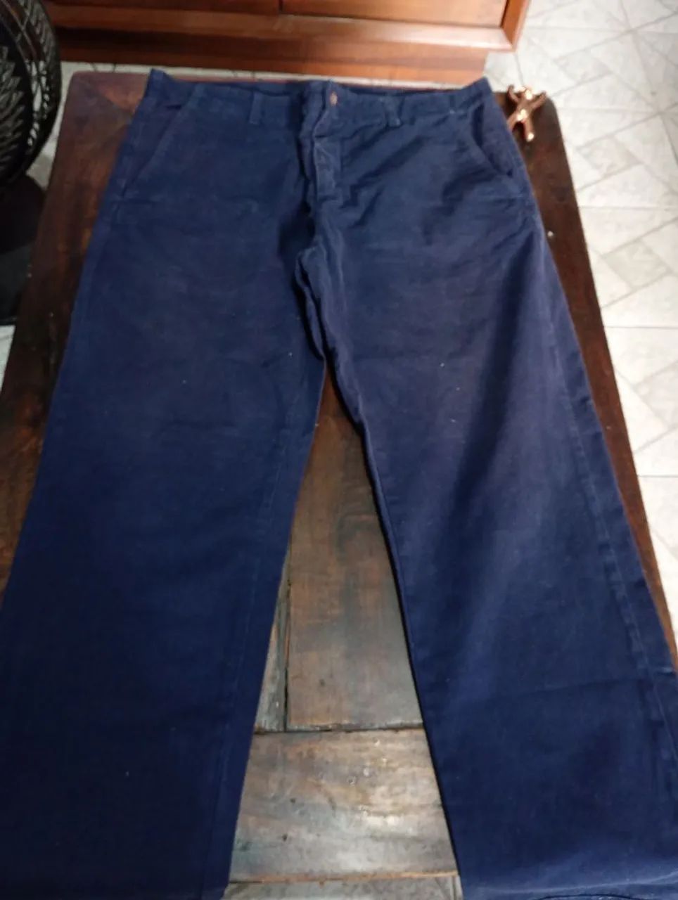 Calça Masculina Azul Marinho Richards 44 - Foto 3